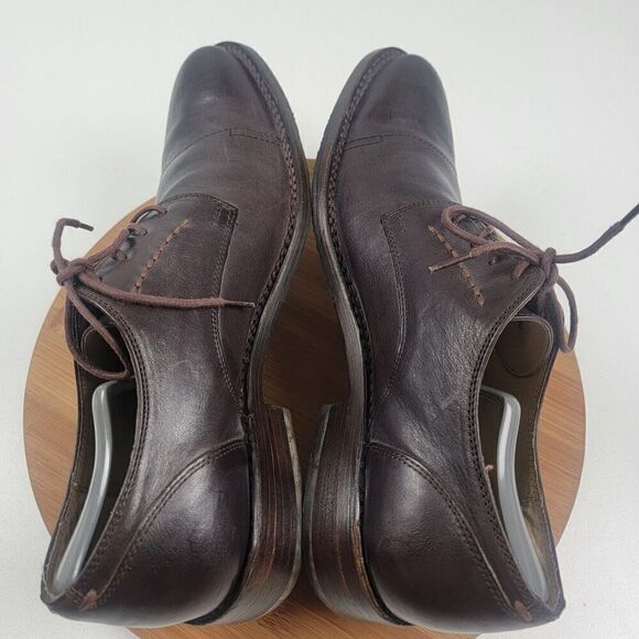 Frye Brown Leather Dress Shoes Cap Toe Oxford Derby Lace Up Men's Size 12 - Picture 10 of 16
